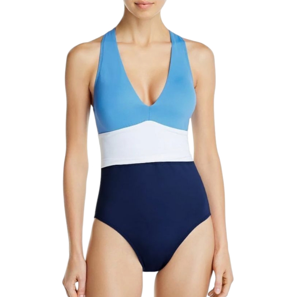 Ralph Lauren Blue and White One-Piece Swimsuit - Picture 2 of 13